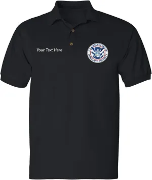 ALLNTRENDS Men's Polo T Shirt US Homeland Security Embroidered USA Shirt