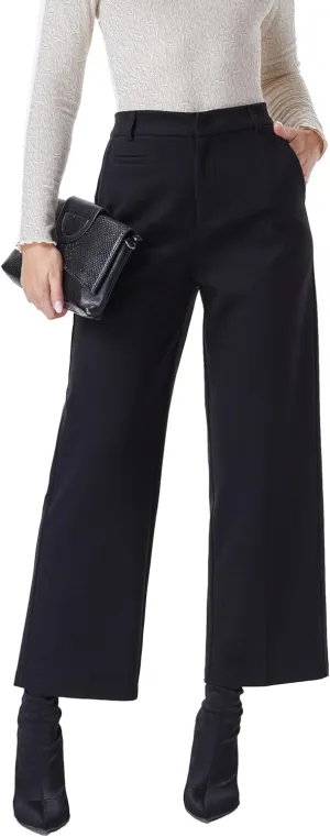 heipeiwa Women's Wool Blend Winter Pants Warm High Waist Dress Work Business Casual Slacks Pant