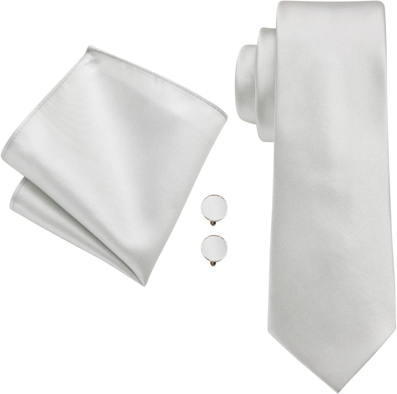 Hi-Tie Men Silk Ties Set with Flower Lapel Pin Necktie Pocket Square Cufflinks for Tuxedo Wedding Business