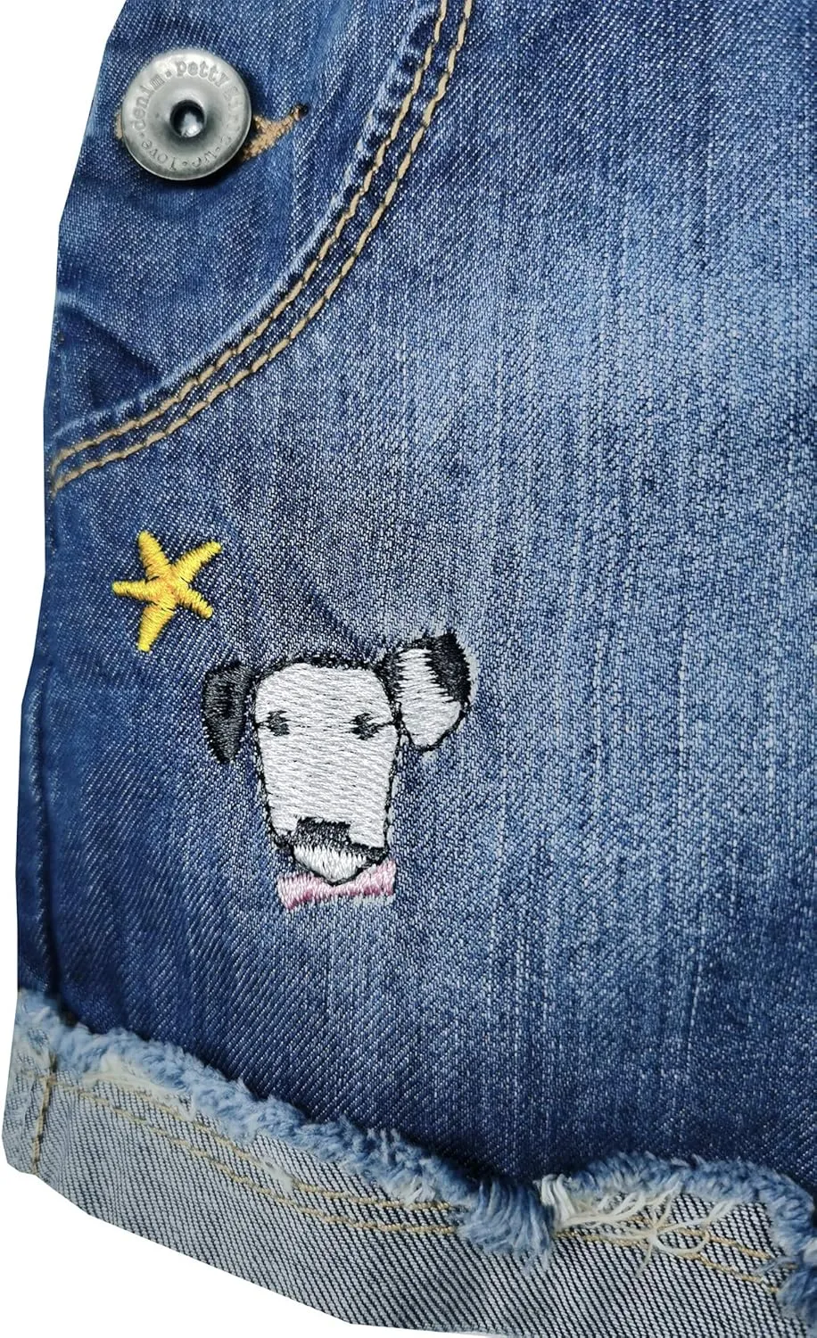 KIDSCOOL SPACE Baby & Little Girls/Boys Summer Shorts,Adjustable Jean Shortall Overalls