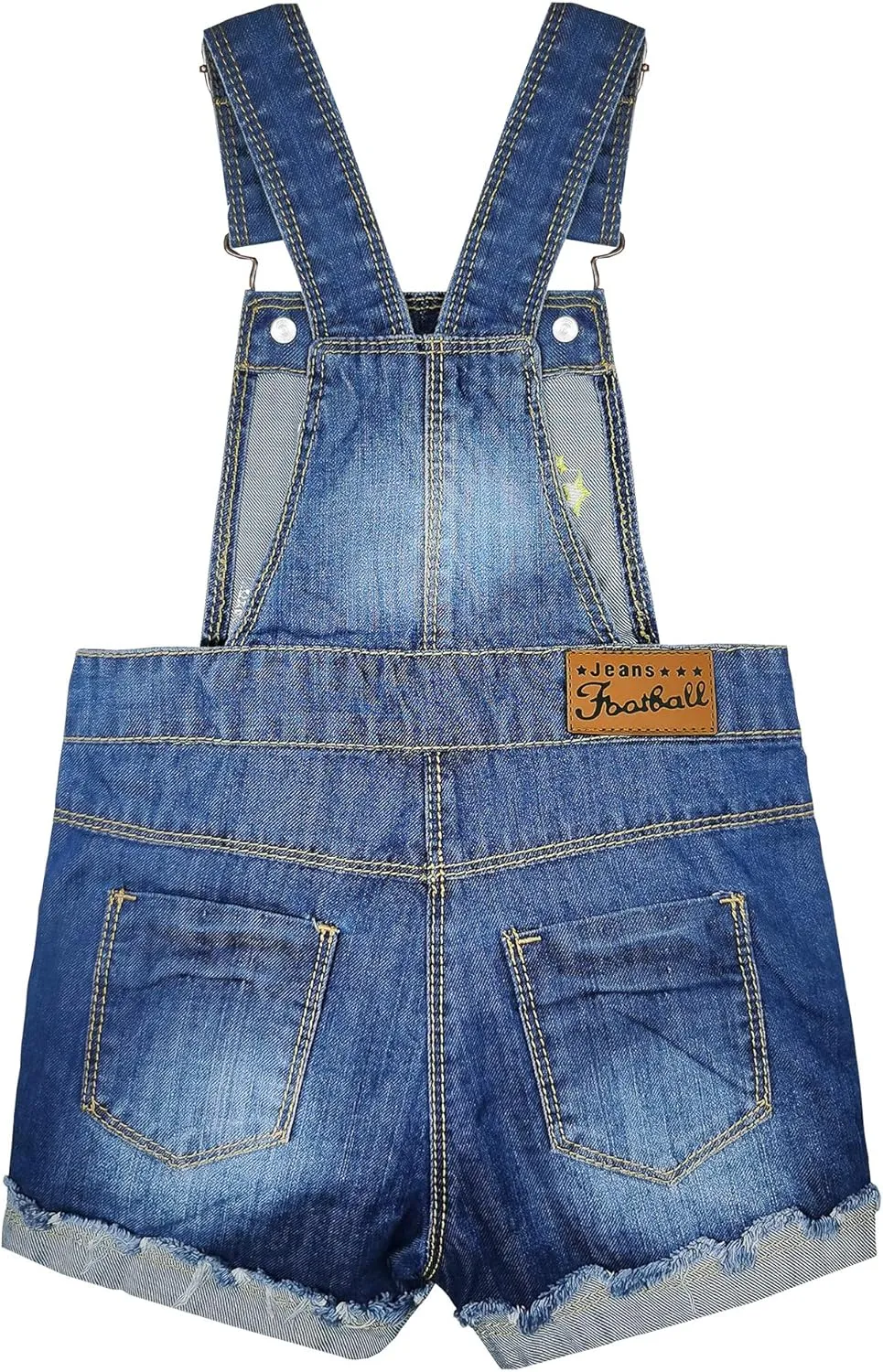 KIDSCOOL SPACE Baby & Little Girls/Boys Summer Shorts,Adjustable Jean Shortall Overalls