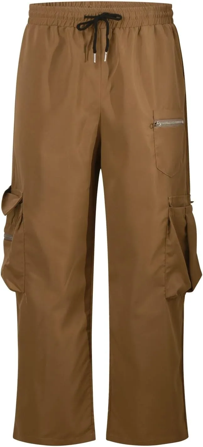 Sweatpants for Men Baggy Cargo Pants with Pockets Cotton Hiking Jogger Pants Casual Athletic Sports Outdoor Trousers