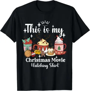 This Is My Christmas Movie Watching Shirt Family Matching T-Shirt