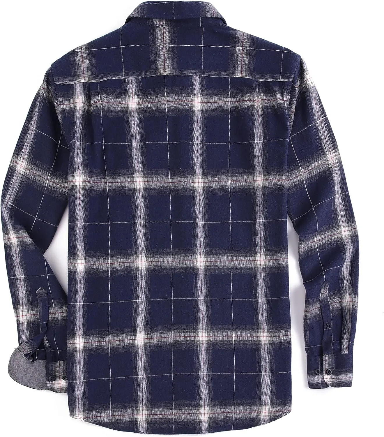 WARHORSEE Flannel Shirt for Men Long Sleeve Regular Fit Button Down Casual Plaid Shirt