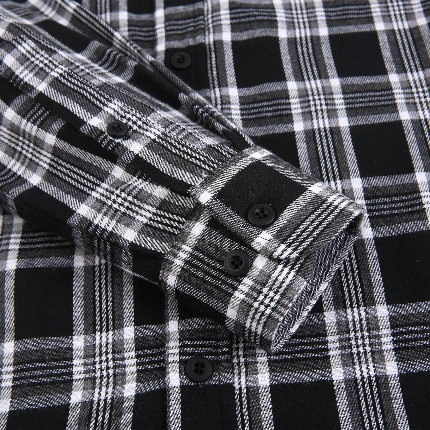 WARHORSEE Flannel Shirt for Men Long Sleeve Regular Fit Button Down Casual Plaid Shirt