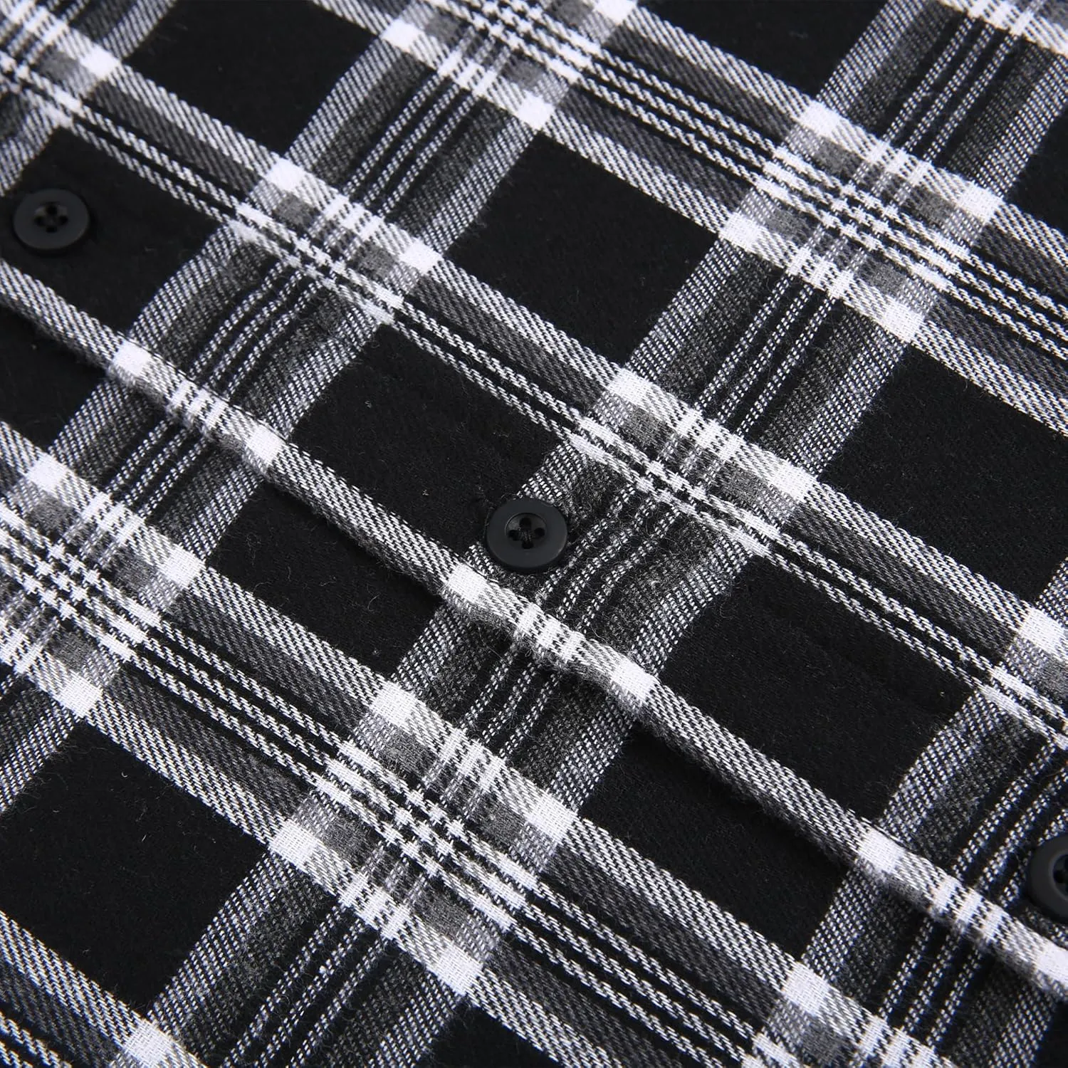 WARHORSEE Flannel Shirt for Men Long Sleeve Regular Fit Button Down Casual Plaid Shirt