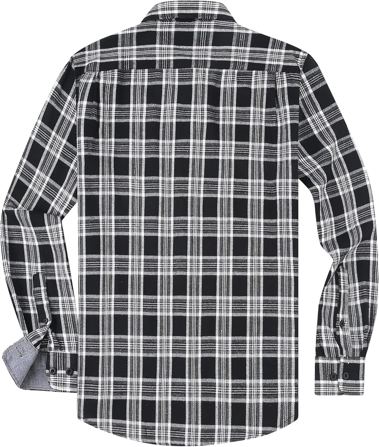 WARHORSEE Flannel Shirt for Men Long Sleeve Regular Fit Button Down Casual Plaid Shirt