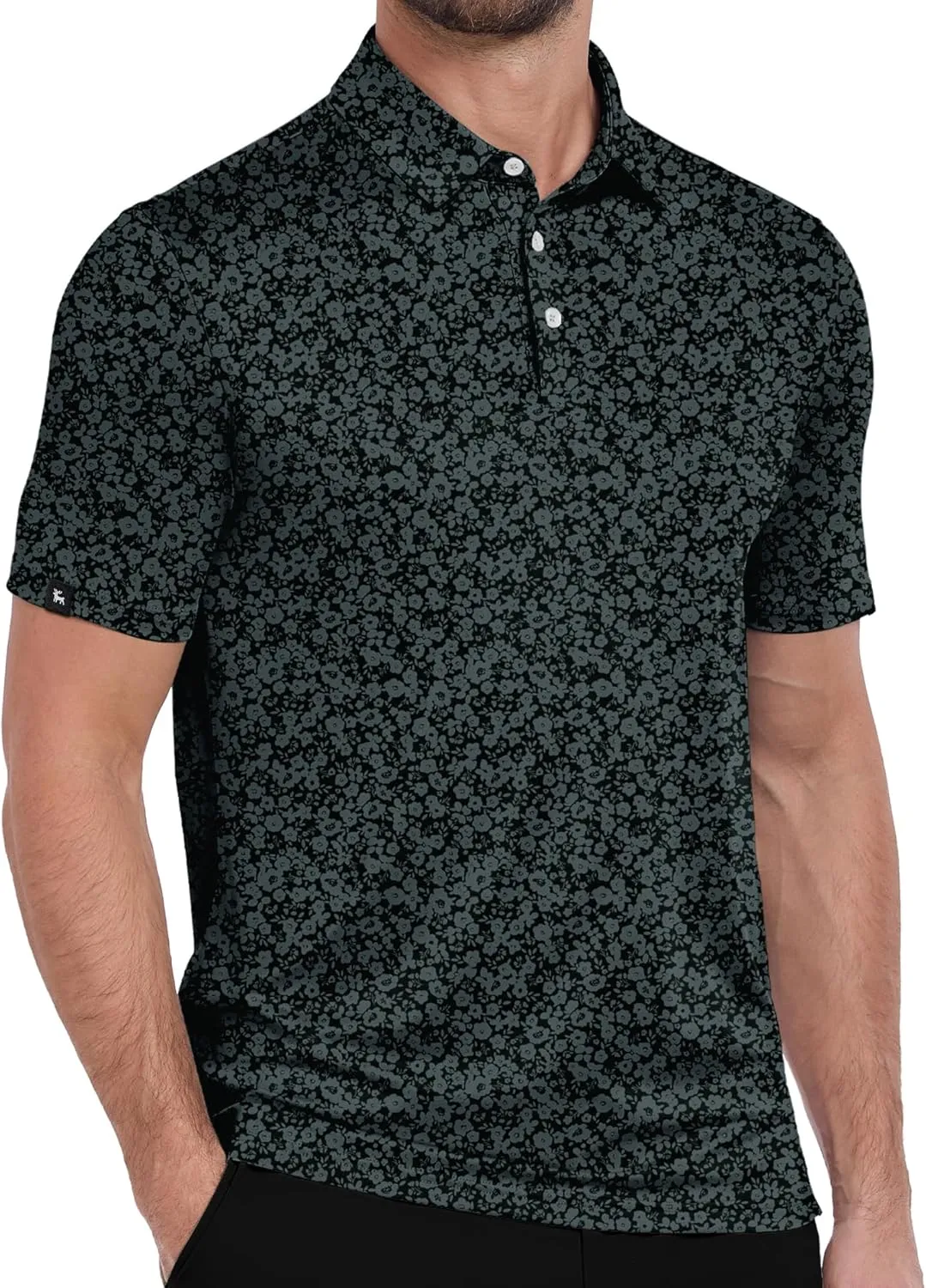 ZITY Mens Print Polo Shirts Short Sleeve Moisture Wicking Shirts for Men Golf Tennis Daily Casual Collared T-Shirt